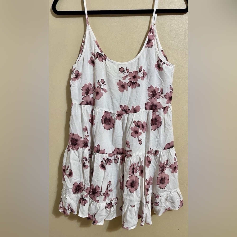 Brandy Melville Jada Floral Print open back dress One Size Mini Dress